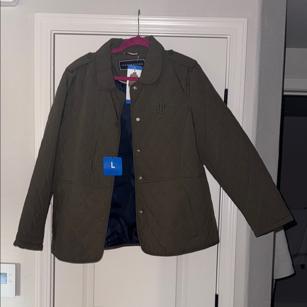 Olive Green Quilted Jacket